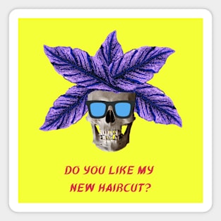 Leaf haired skull Magnet